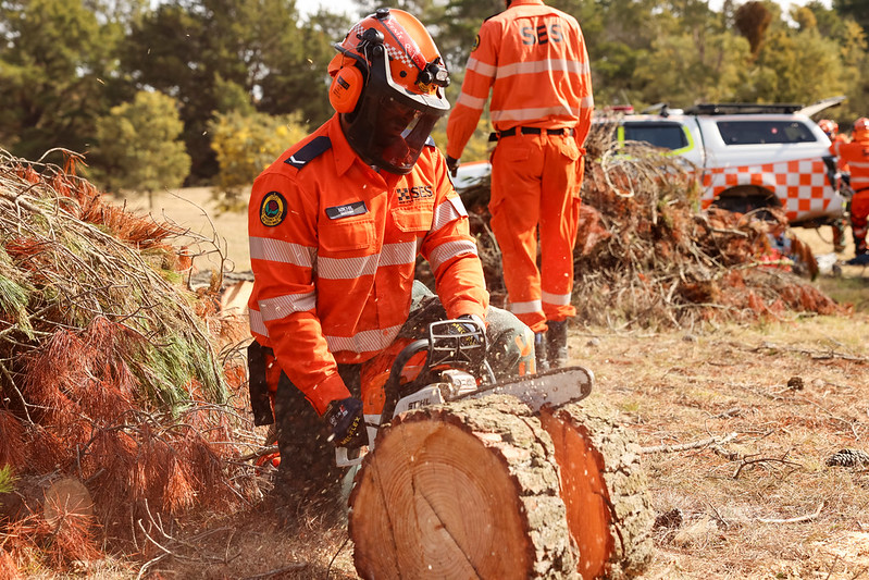 NSW SES volunteers during flood response