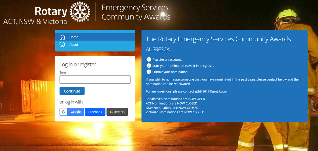 Person submitting an online nomination form