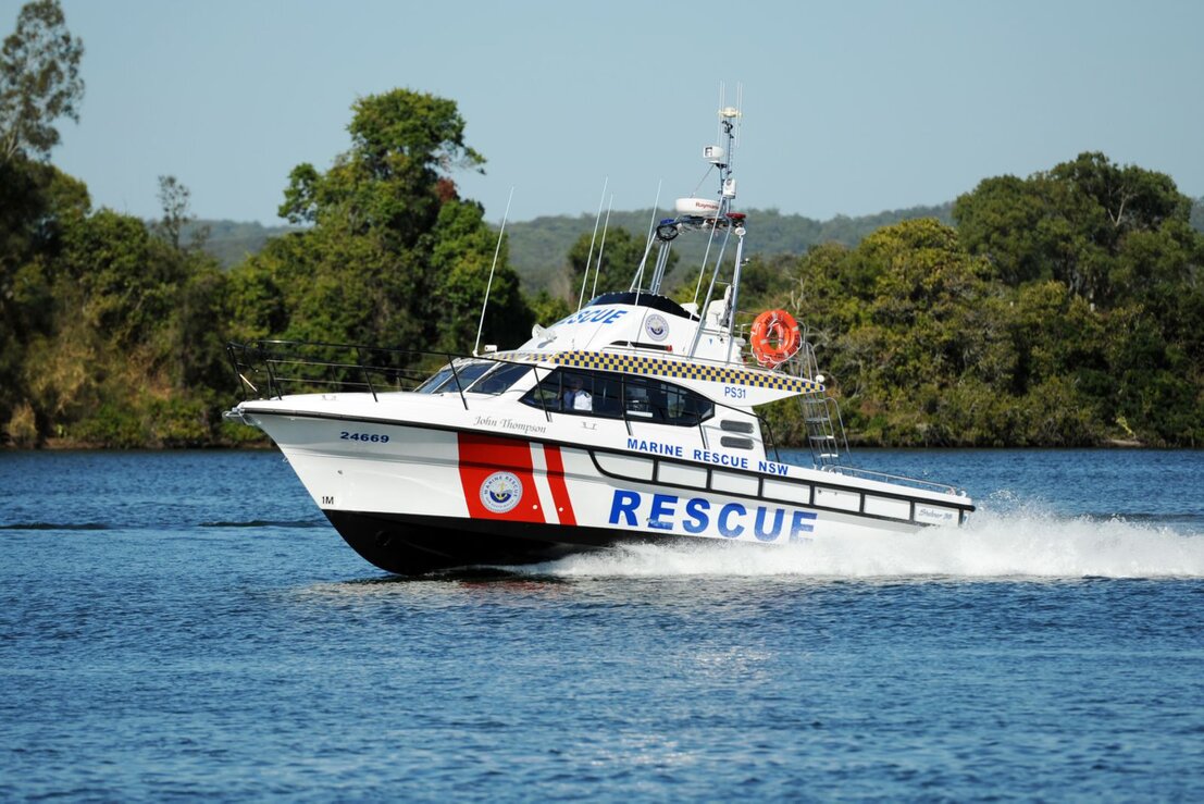 Marine Rescue NSW crew on vessel