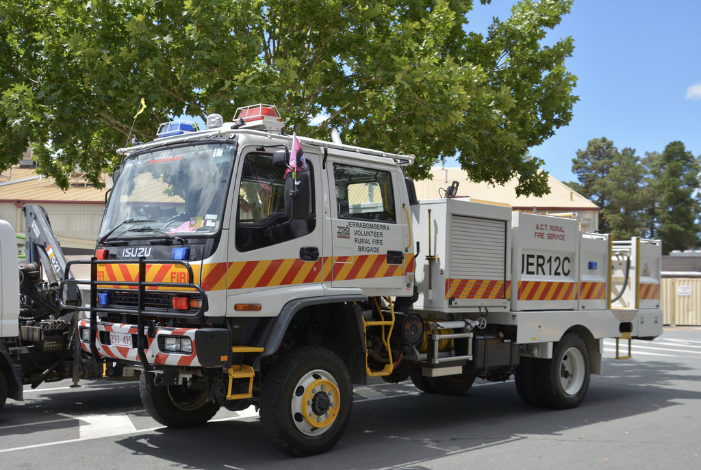 Rural fire volunteers at work